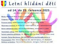 Letní hlídání dětí - 14. do 25. července 2025