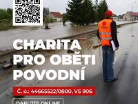 Charita ČR vyhlásila sbírku pro oběti povodní, další možnosti pomoci