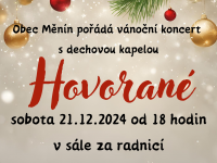 Vánoční koncert s dechovou kapelou Hovorané - 21. prosince 2024 (Měnín)